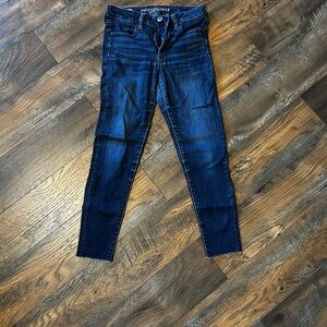 American Eagle Blue Jeggings with Skinny Fit